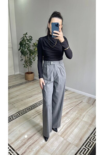 ZEAL Beli Lastikli Palazzo Pantolon