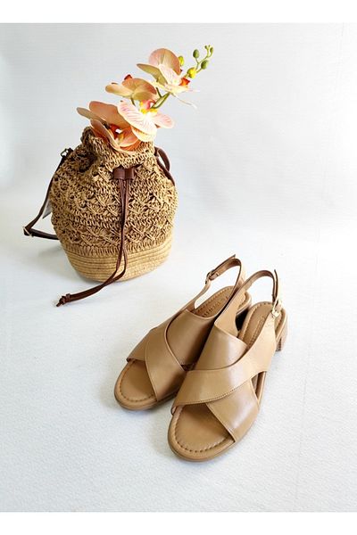 Of&Off Women's Genuine Leather Sandals