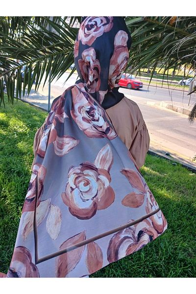 Nilbutik Flower Pattern Cotton Shawl