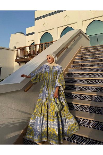 Rabia Ateş Raje Patterned Hijab Dress