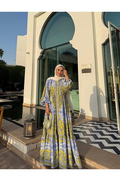 Rabia Ateş Raje Patterned Hijab Dress