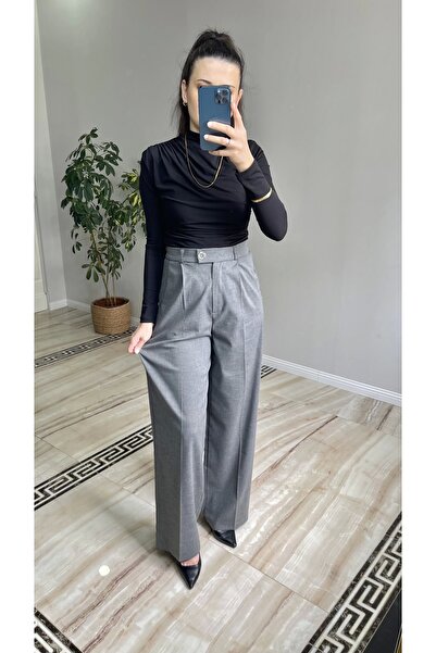 ZEAL Beli Lastikli Palazzo Pantolon