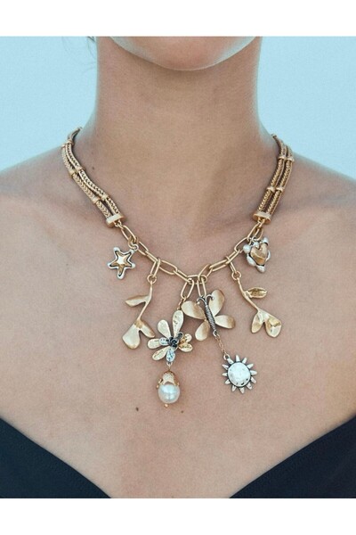 CHARMLUCKY Steel Butterfly Charm Necklace