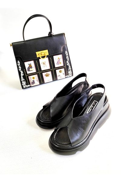 Of&Off Women's Genuine Leather Sandals