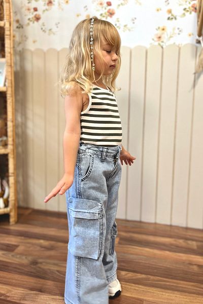 miabambim Cargo Pocket Jeans
