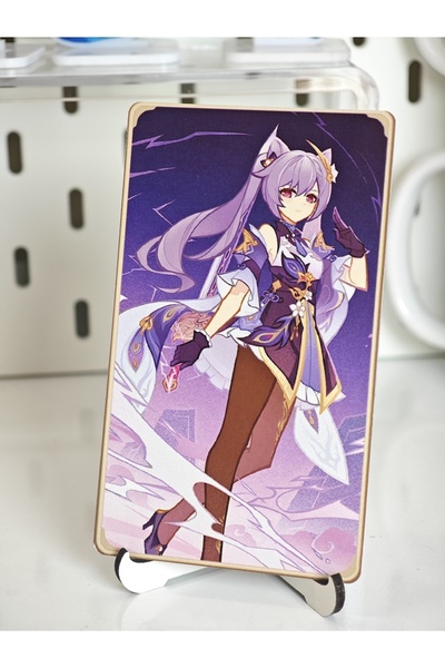 Yenaplanner بطاقة جينشين كيتشين المعدنية القابلة للجمع (قطعة واحدة)