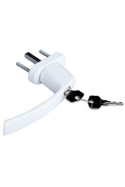 OEM Window Handle with Key, White, Universal