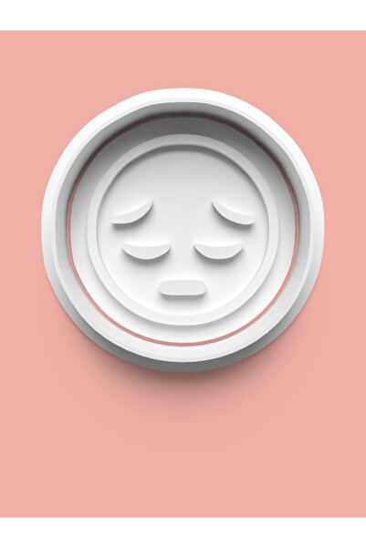 AKTASTORE قالب بسكويت بتصميم تعبيرات وجه الإيموجي وقالب عجينة السكر 0017-7