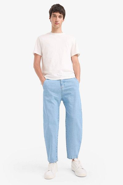 DeFacto 100% βαμβακερό Relaxed Slouchy Fit Άνετο παντελόνι με ίσιο πόδι E2906AX25SP