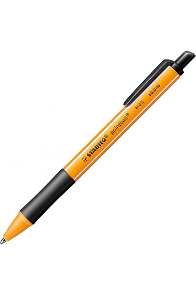 Stabilo Ponitball 0.5mm Press Ballpoint Pen Black 6030/46