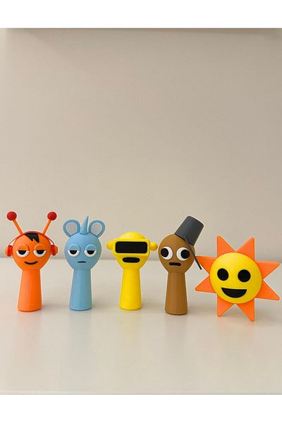 You Toys Sprunki 5-Piece Luxury Figure Toy Set/Unpainted/7-10Cm