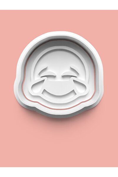 AKTASTORE قالب بسكويت بتصميم تعبيرات وجه الإيموجي وقالب عجينة السكر 0017-17