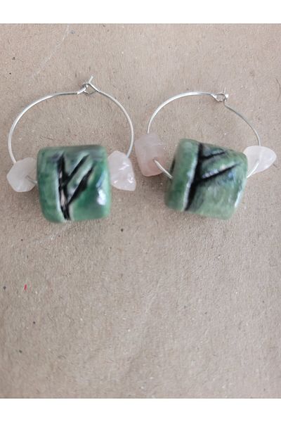 Azura Tasarım Fehu Rune Earrings
