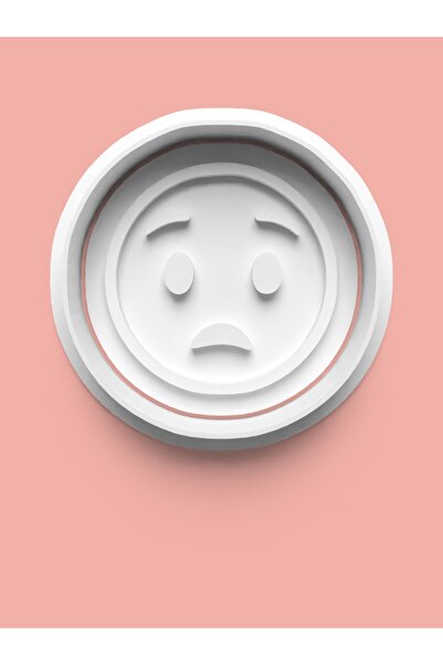 AKTASTORE قالب بسكويت على شكل تعبيرات وجه الإيموجي وقالب عجينة السكر 0017-4