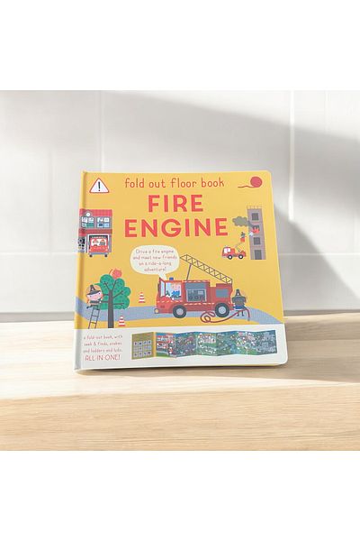 Anonim Yayıncılık Fold Out Floor Fire Engine - Helpi Kids Books