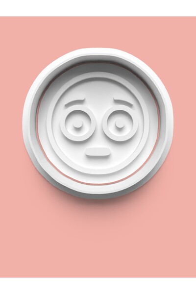 AKTASTORE قالب كوكيز على شكل وجه إيموجي وقالب عجينة السكر