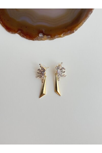 YOUES JEWELRY 316l Çelik 14 K Renk MİX Lüx Çift Renk Gold Silver VIP Seri Premium Kadın Küpe