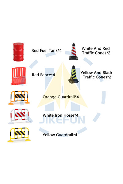Choice4 حاجز مروري دعائم 100 قطعة/200 قطعة/300 قطعة حواجز طريق لسيارات RC حوا...