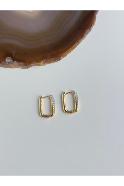 YOUES JEWELRY 316l Çelik 14 K Renk MİX Lüx Çift Renk Gold Silver VIP Seri Premium Kadın Küpe