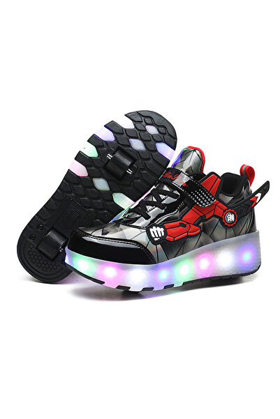 sharpdo Rechargeable Children's Boys and Girls Roller Skates Light Skating Wh...
