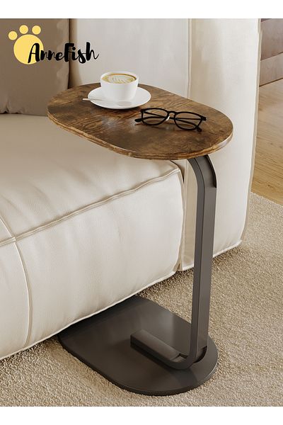 AnneFish 6pcs 45*30*60cm C-Shaped Coffee Table Sofa Side Table End Table Small Coffee Table Couch Table
