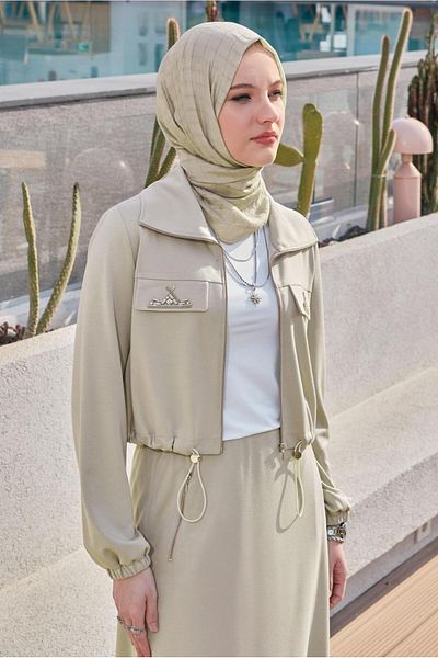 Alvina Stone Detail Skirt Tracksuit Set 45387