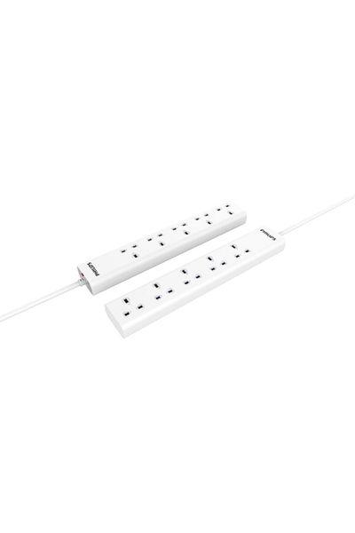 Philips 13A 5-Socket UK Plug Power Extension Cord White 3m