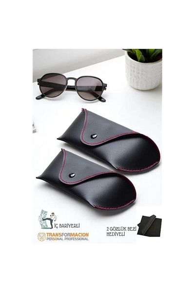 shopwave Protected Leather Glasses Case Protected Glasses Protection Case Set of 2