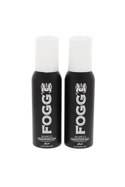 FOGG سبراي الجسم ماركو للرجال - 2 × 120 مل مزيل عرق برائحة تدوم طويلاً
