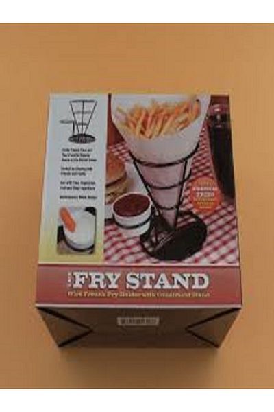 Generic Black Iron Cone Holder French Fries Chip Holder Flavor Rack Tools