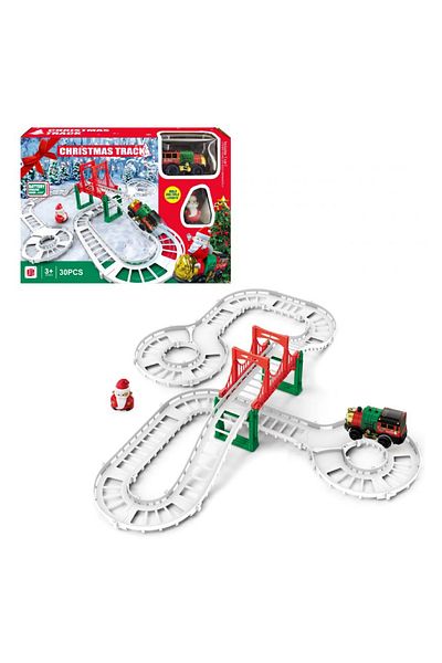 rexa Christmas Track Train Set – Electric Holiday Toy with Santa for Kids