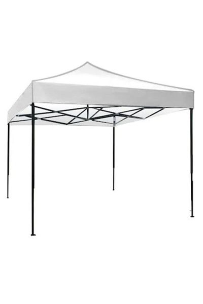 7Star Cort Pavilion 7STAR ® 3x3m Alb Pliabil Tip Acordeon cu Cadru Metalic