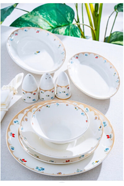 ACAR Catalına 54 Parça 12 Kişilik Porselen Yemek Takımı