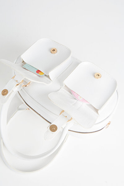 Vivaq Жіноча сумка Çiğdem Beyaz з 3 кишенями, застібкою-блискавкою та застібкою-кнопкою, регульованими ременями для руки та плеча