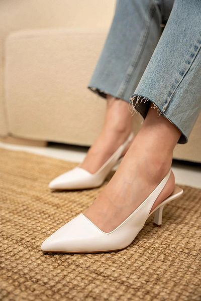 LamintaGlobal Sandra White Women's Heeled Shoes