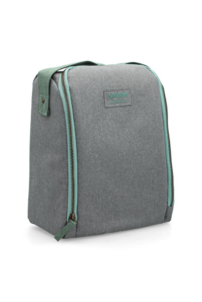 Smash Single Compartment Zipper Closure Lightweight and Durable Lunch Bag Grey