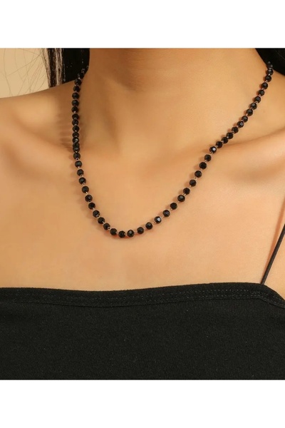 MutluBiDünya Vintage Kristal Boncuklu Kolye