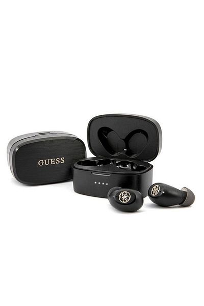 REDz Accessories Căști wireless Guess + stație de încărcare, Bluetooth, TWS + ENC, GUTWSJL4GBK, negre