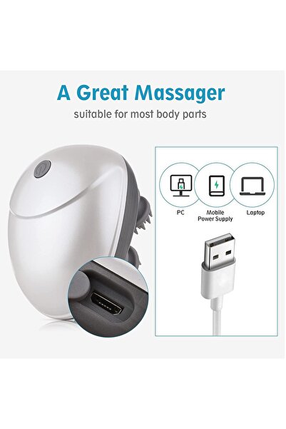 Prime by Javaudan Electric Scalp Massager, Waterproof Handheld Hair Massager with 4 Massage Heads