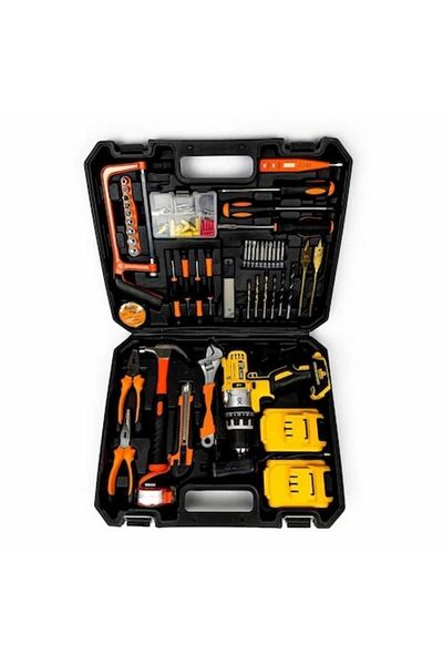 7Star Drill and Screwdriver Machine, 500W, 119 Pieces Accessory Kit, 2 Batteries 36V 8 Ah