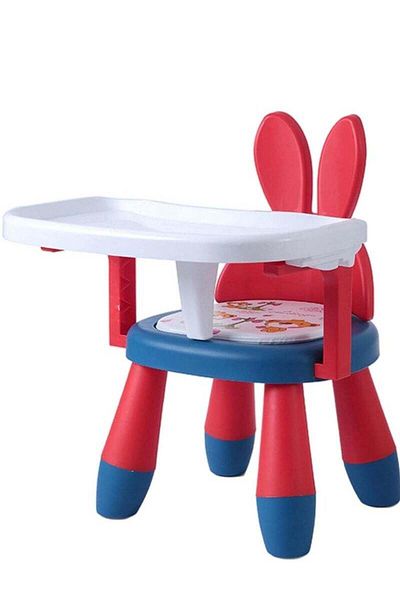 COOYA Portable Baby Dinner Chair, Baby Feeding Seat With Dining Tray, Booster Feeding Seat for Baby (Red)