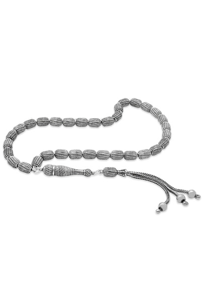 Tesbihane 3 lü Kamçı Top Püsküllü Telkari Tasarım Kapsül Kesim Eskitme Renk 9...