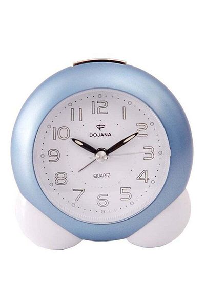 dojana Round Analog Alarm Clock White/Blue