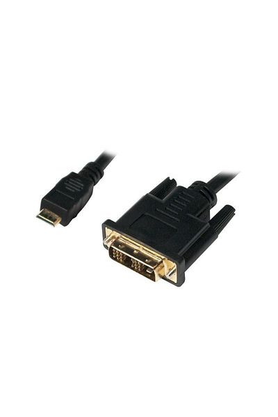 LogiLink Cablu LOGILINK CHM002, Mini-HDMI - DVI-D SL, 1m, conectori auriti (Negru)