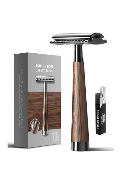 valkyrie 1. Quality Stainless Steel Double-Way Manual Razor - Shaver with 10 Razors Gift