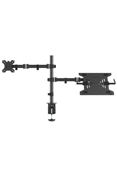 NEOMOUNTS Neomounts FPMA-D550NOTEBOOK ergonomic aluminum stand, for laptop and monitor, 10"-32" (Black)