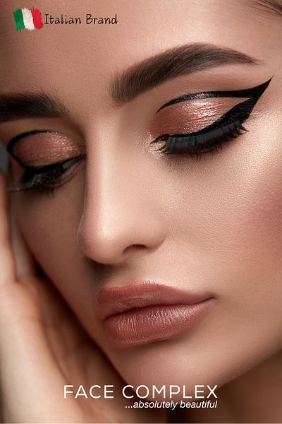 FACE COMPLEX Brow Pencil & Brush, Creion De Sprâncene Și Periuța 02 Dark Brown - Italia