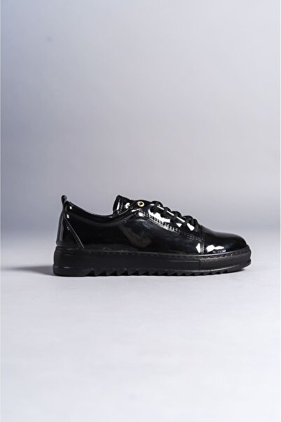 EBRUS TREND Et152 Cool Lace-Up Patent Leather Men's Casual Sports Classic Shoes St - Black