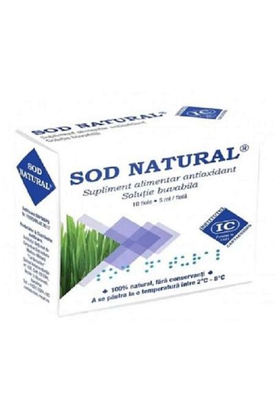 INSTITUTUL CANTACUZINO Pachet Sod , , Cutie Cu 10 Fiole, Cura Completa Pentru 1 An De 36 Cutii