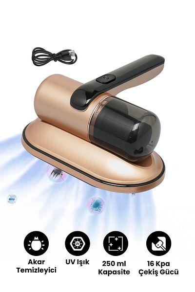 DEMPOWER Powerful Motorized Mite Removal Device with Uv Light Technology - 99.9% Mite Removal Feature